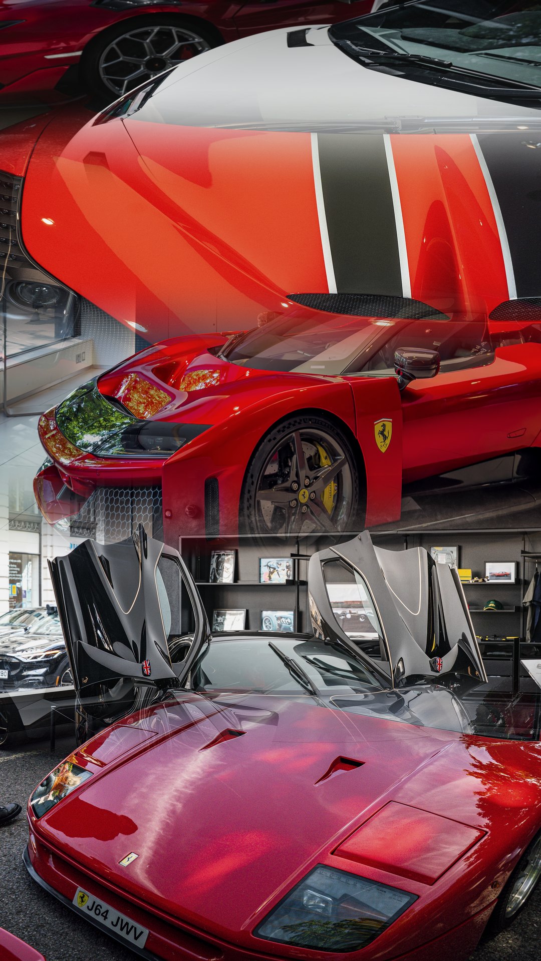 Five supercars portrait